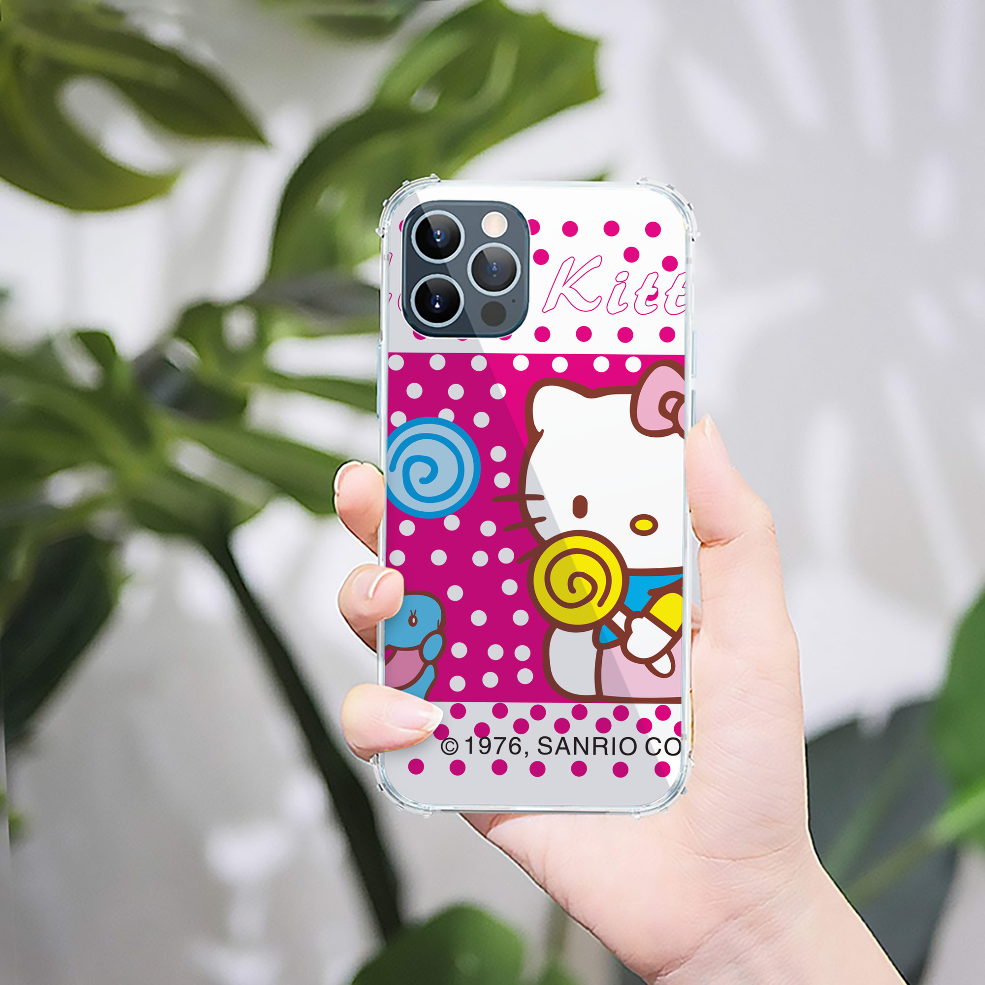 （画像用） Hello Kitty ハローキティ 【iPhone 12シリーズ対応】透明スマホケース（クリアソフトケース）